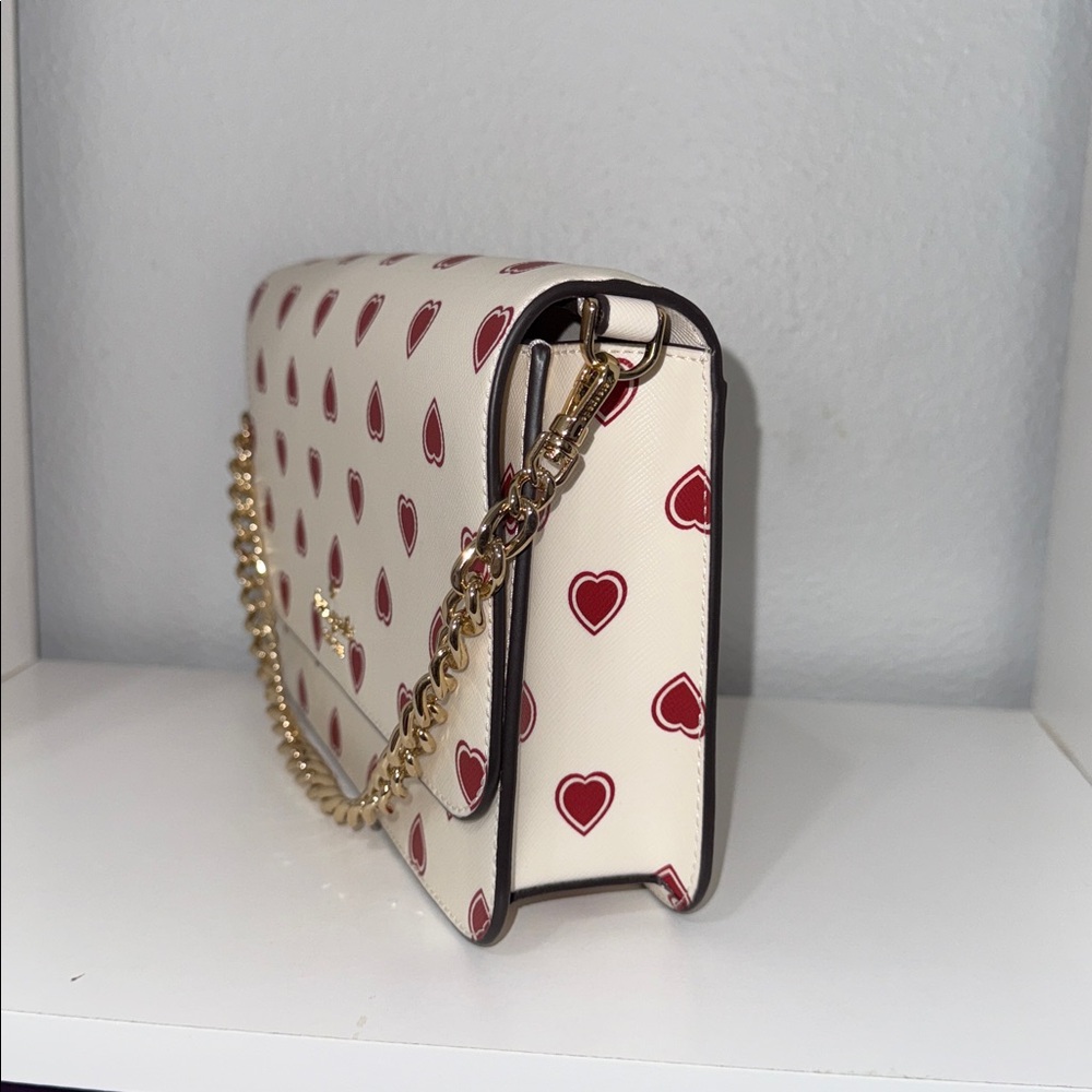 Kate Spade Cream and Red Heart Crossbody Bag - Picture 3 of 12